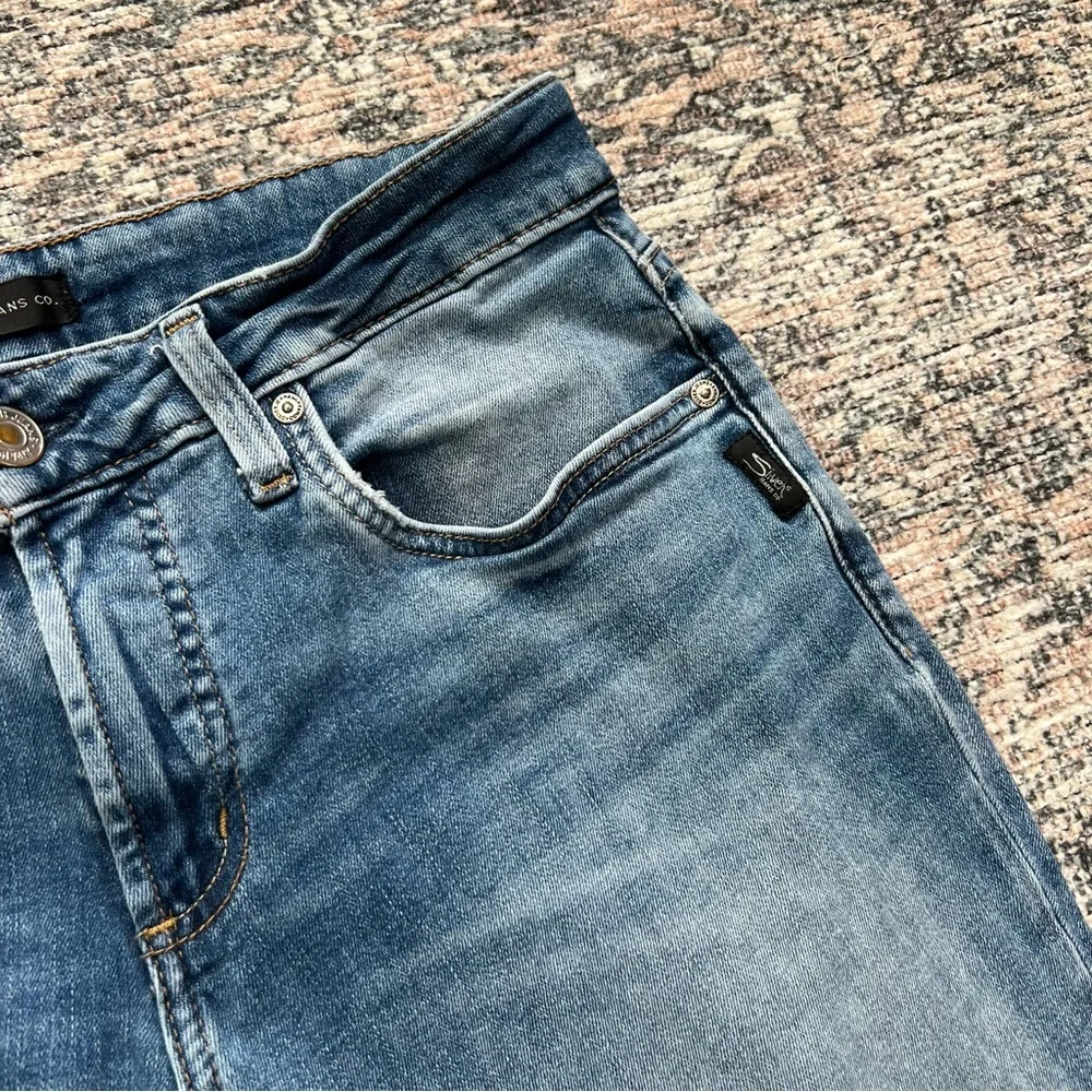Silver Jeans Boyfriend Women Size 30 Blue Denim Stretch Distressed